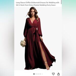Elegant Burgundy Maxi Dress